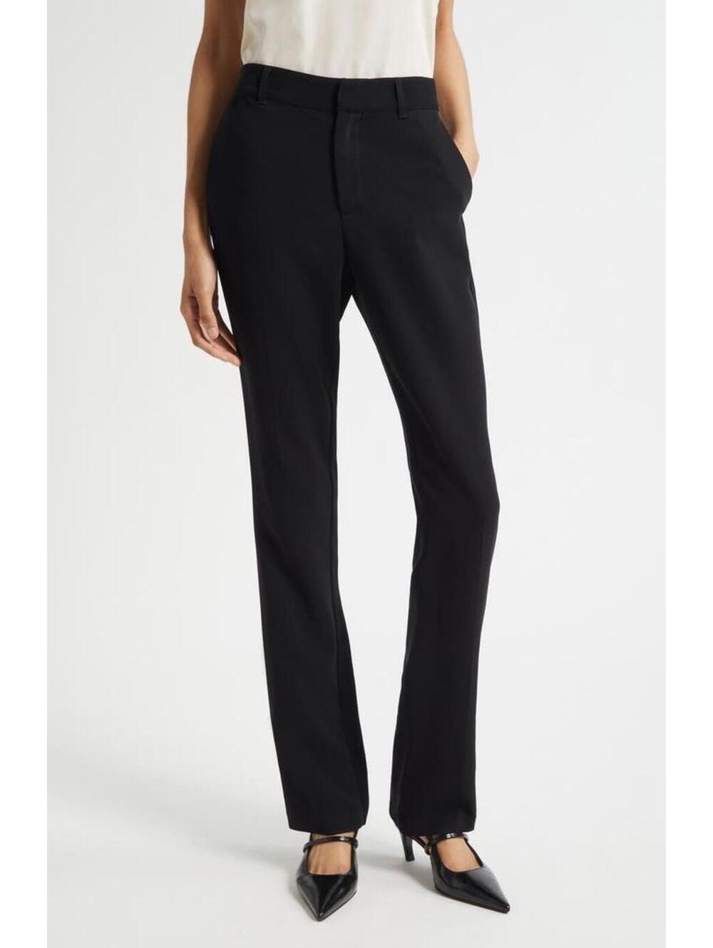 New Cinq à Sept Kerry Straight Leg Pants In Black Size 12 $345